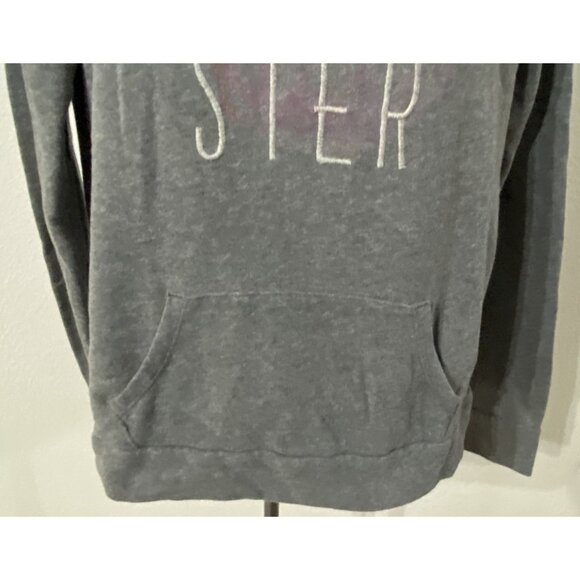 Hollister Womens Med Hoodie Gray Logo California Embroidered Pit To Pit 22in - Picture 6 of 11